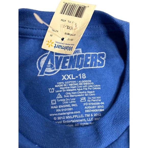 Marvel Avengers T-Shirt Boys Size XXL (18) Hulk, Capt Amer, Ironman NWT - Picture 6 of 6